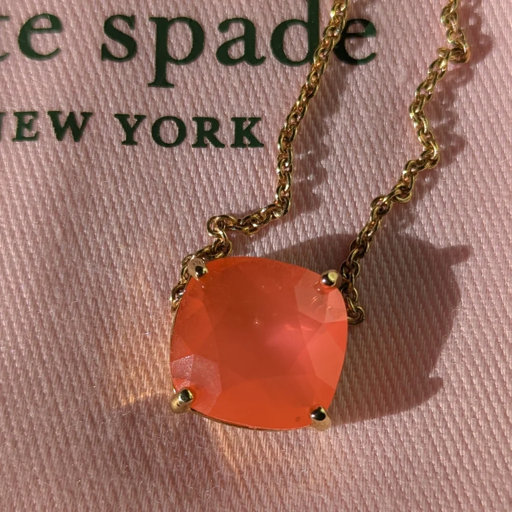 Kate Spade Cause a Stir Necklace in 🪸 🪸 🪸 Coral w/pouch